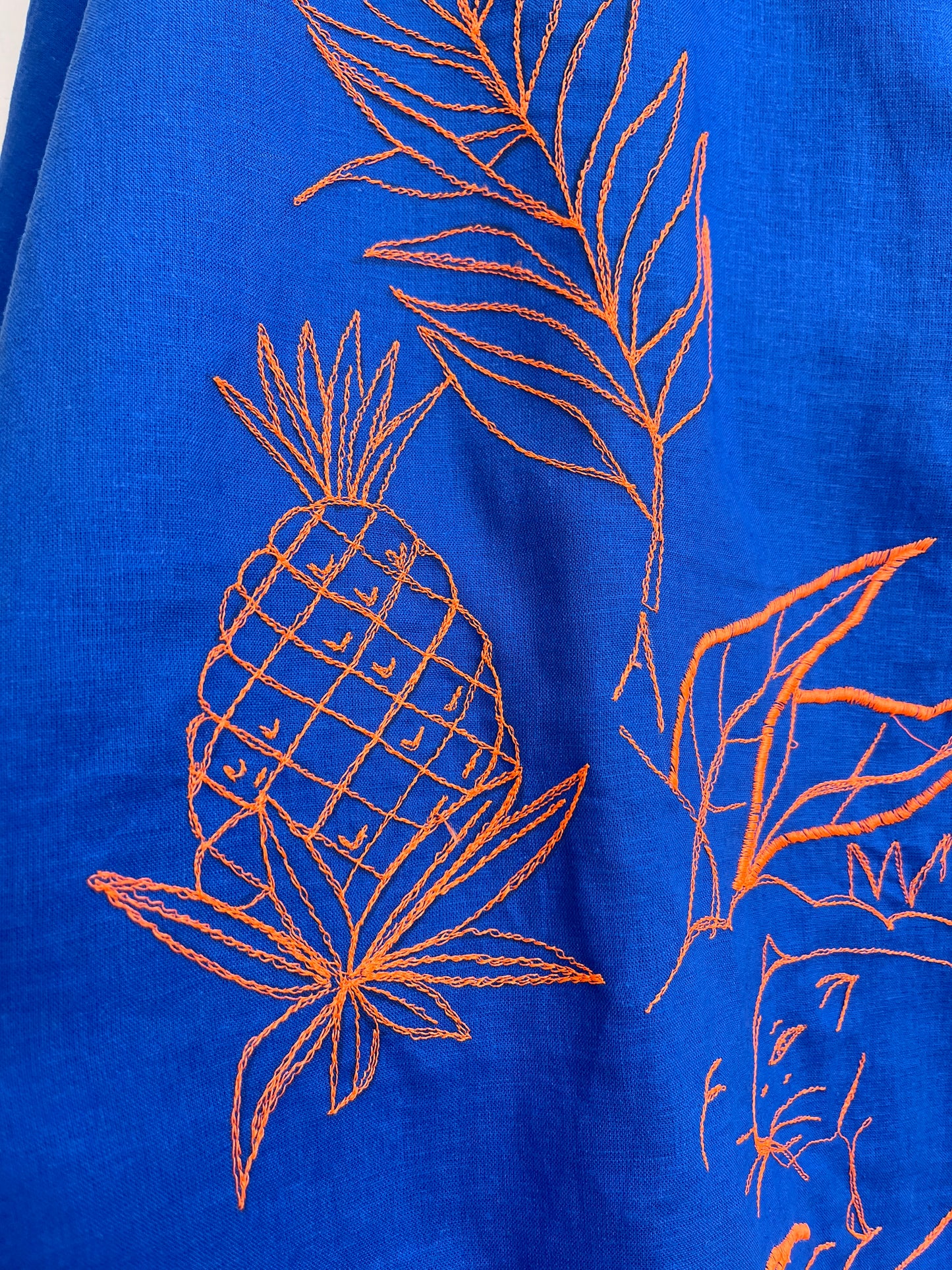 A tropical blue t-shirt