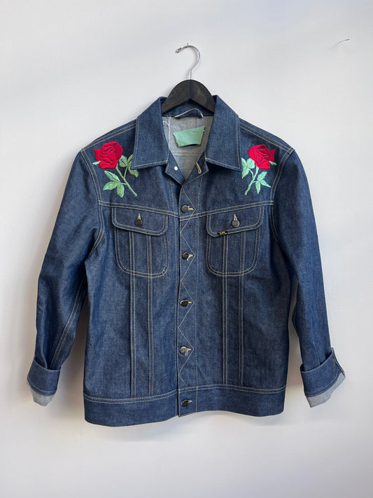 Roses on denim