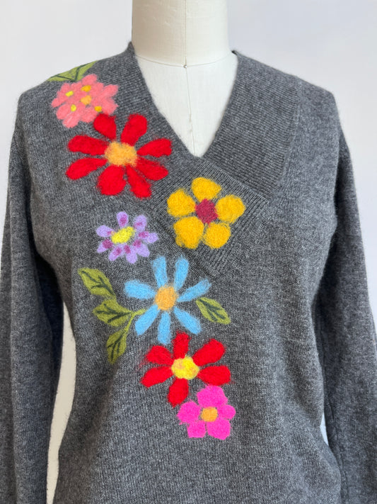Flower Garden Gray Cashmere