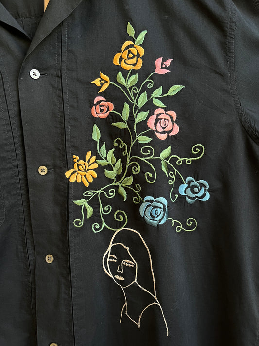 My Rosettes on a navy shirt