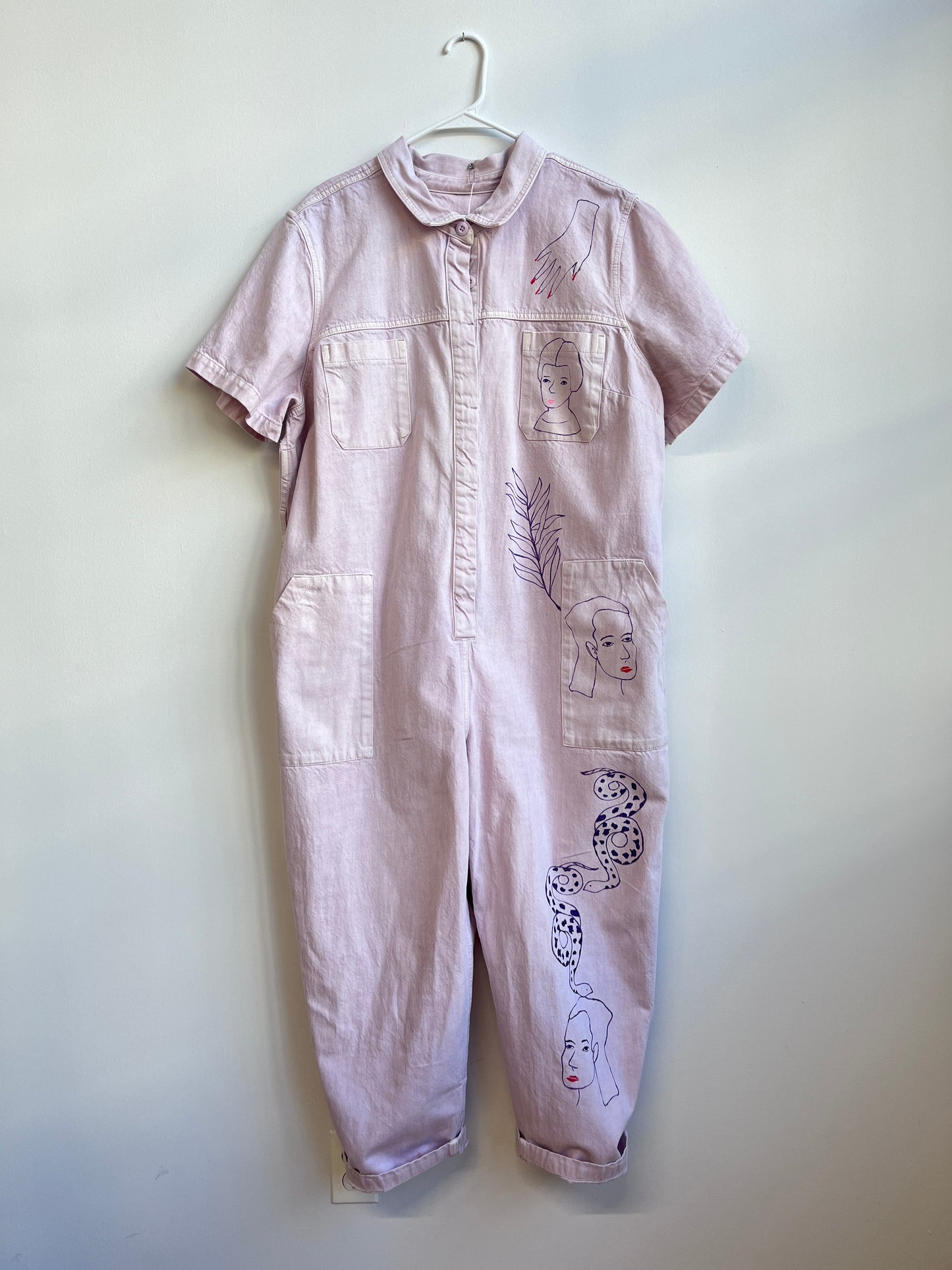 Lavender Canvas Jumpsuit