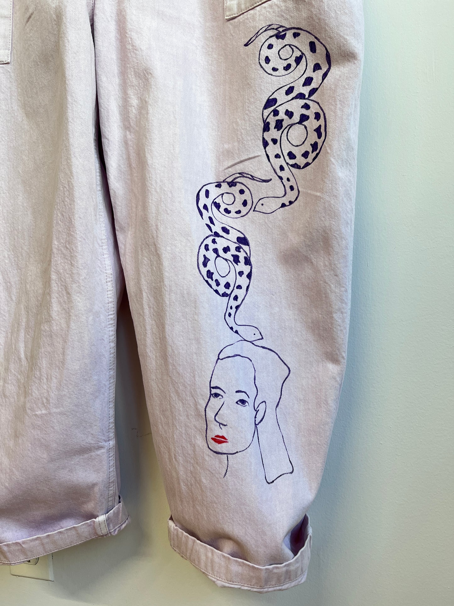 Lavender Canvas Jumpsuit