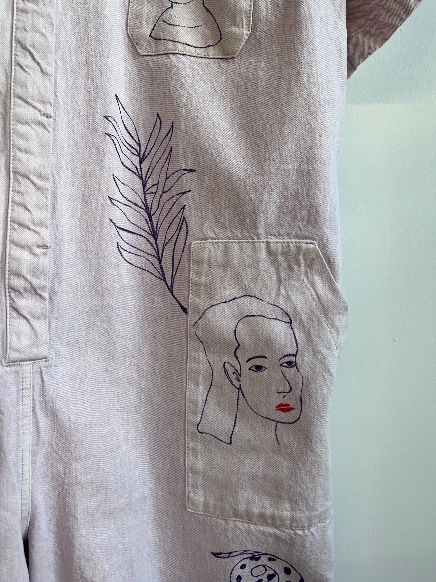 Lavender Canvas Jumpsuit