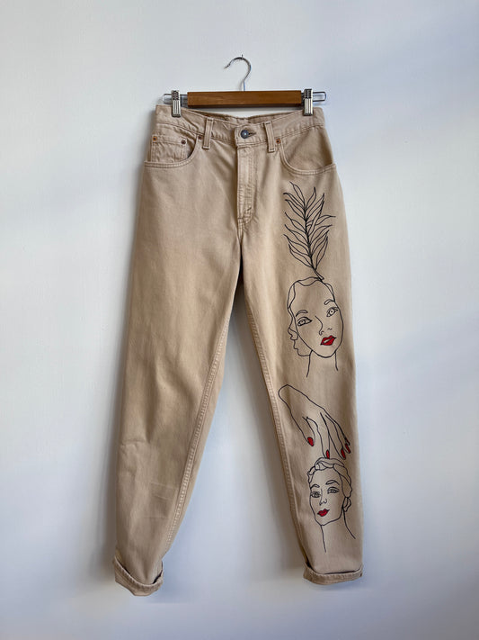 My faces drawn on a vtg Levi's