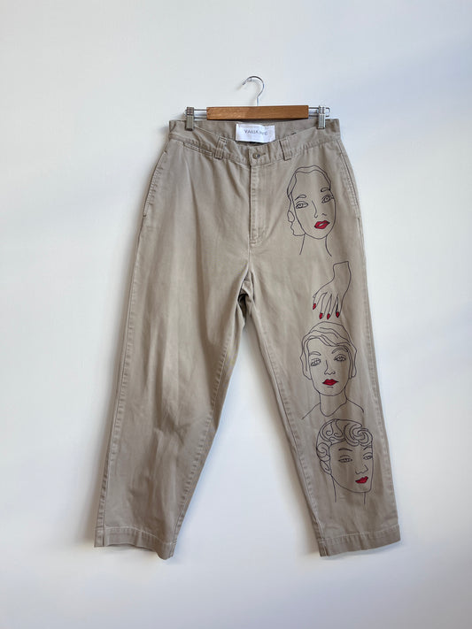 My Faces on Khaki slacks 32 x 28