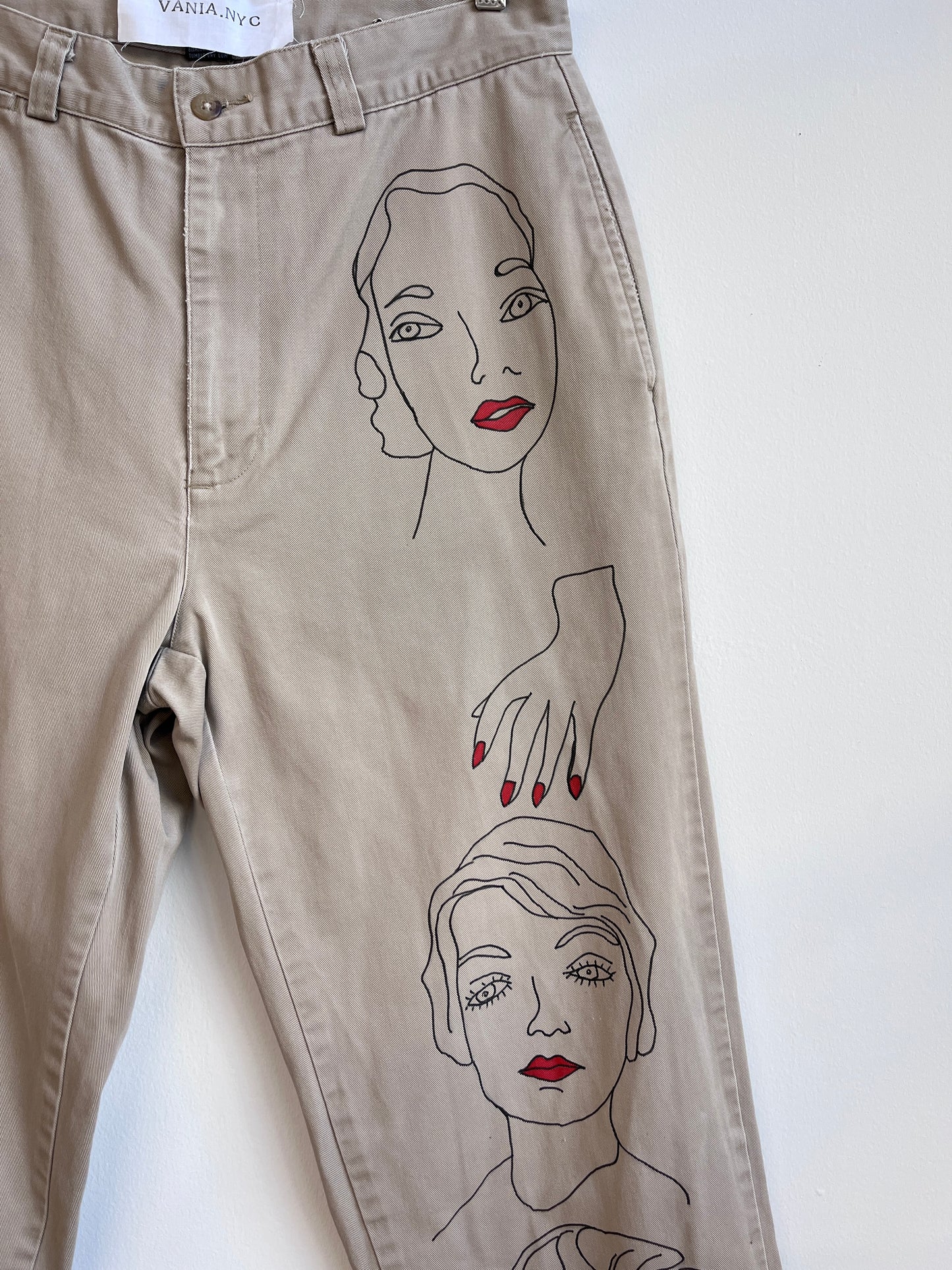 My Faces on Khaki slacks 32 x 28