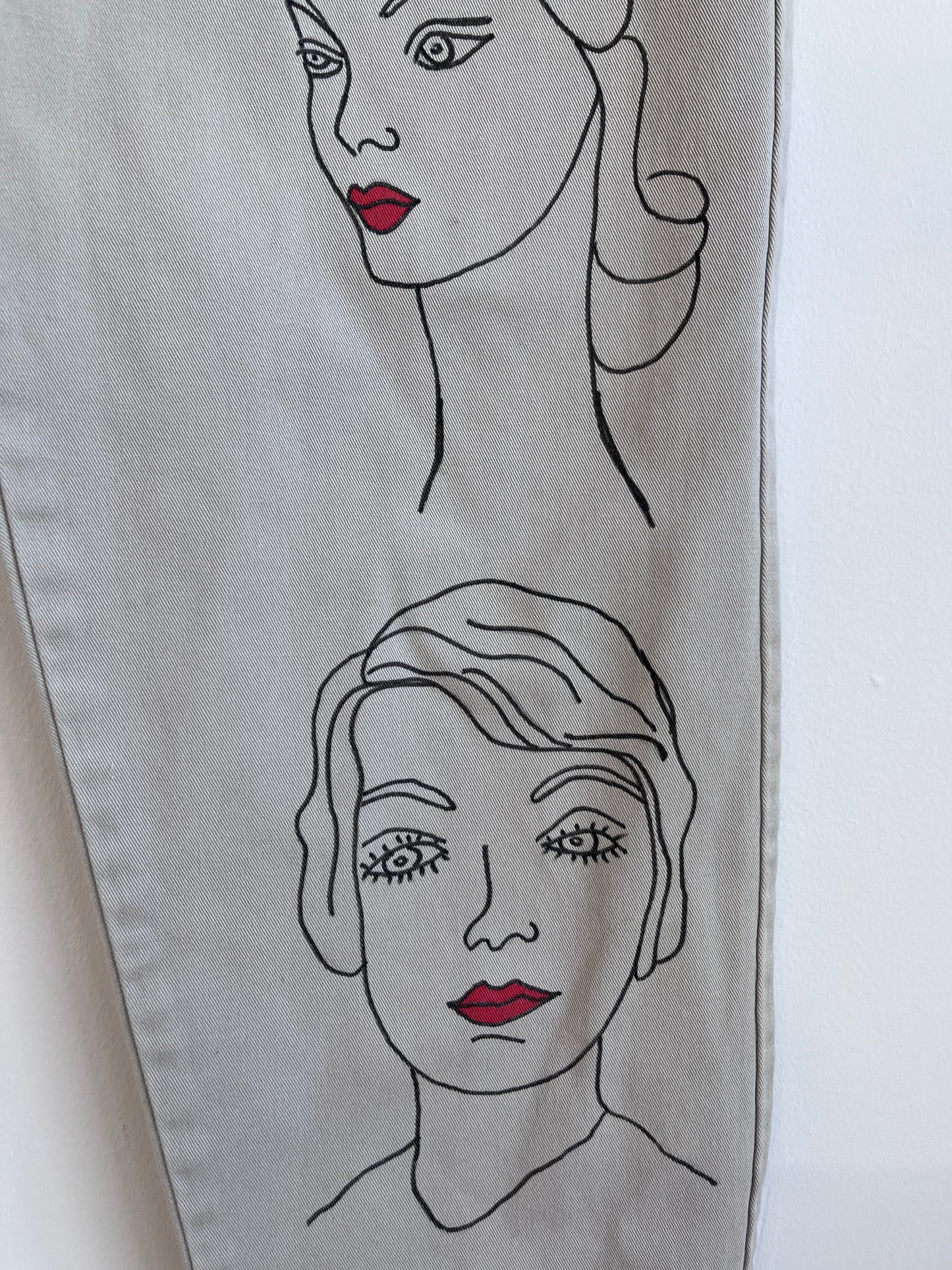 Tapered Leg Pants with my faces hand drawing 30 x 29