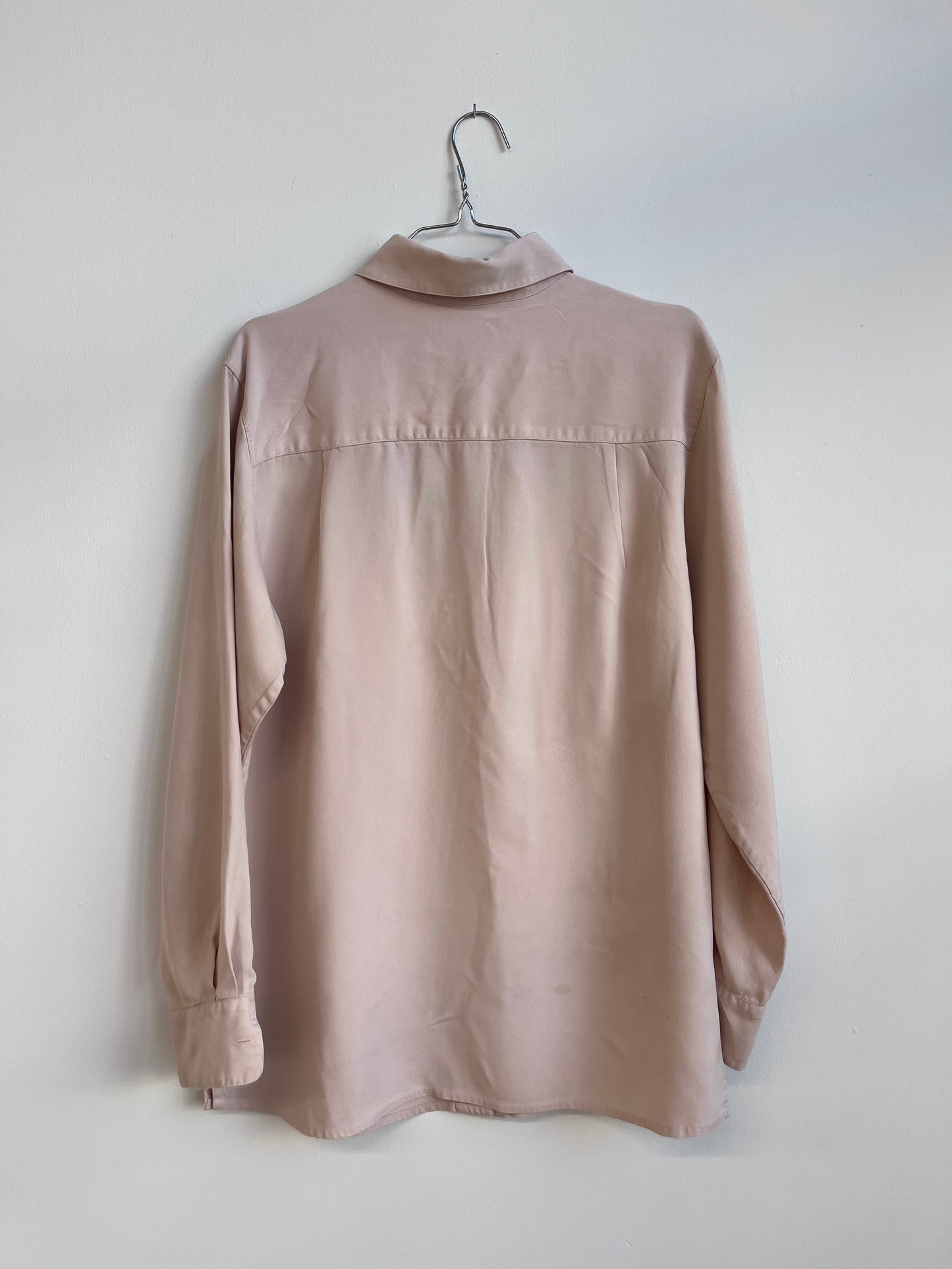 Rose pink silk shirt