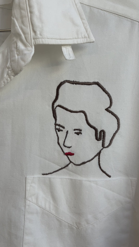 3 Imaginary birds on a vintage shirt